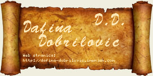 Dafina Dobrilović vizit kartica